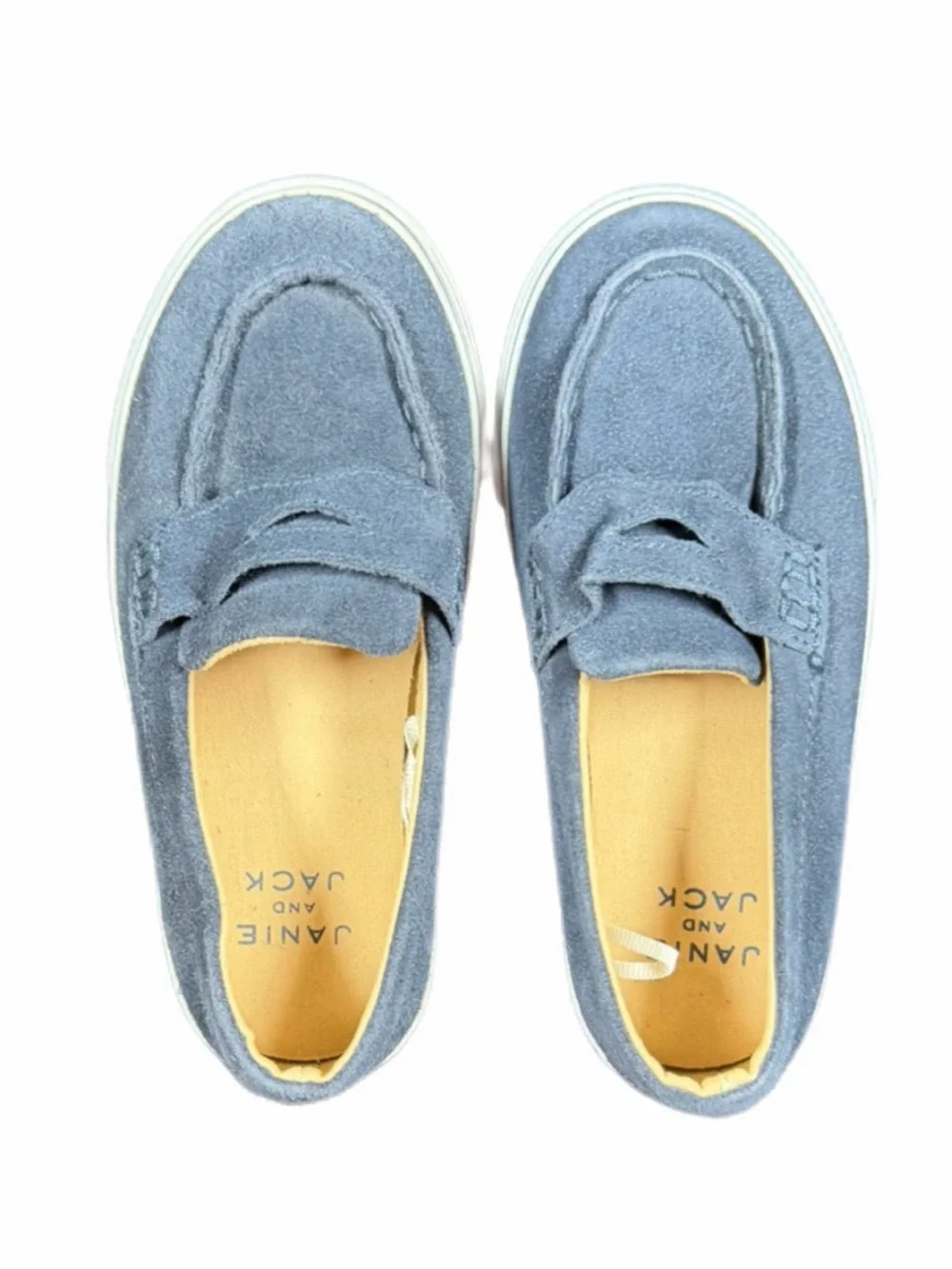 JANIE and JACK Navy Suede Little Boy’s Penny Loafers - 10